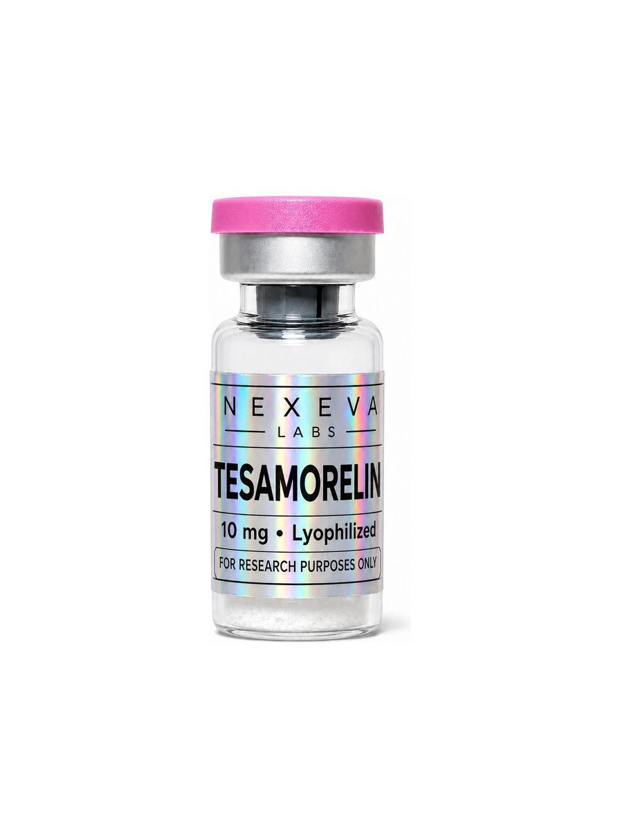 Tesamorelin research peptide vial