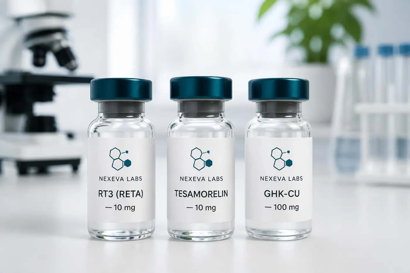Research peptide vial