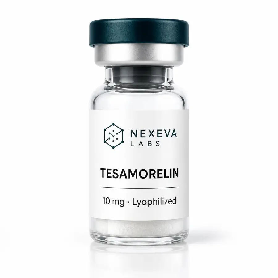 Tesamorelin research peptide vial
